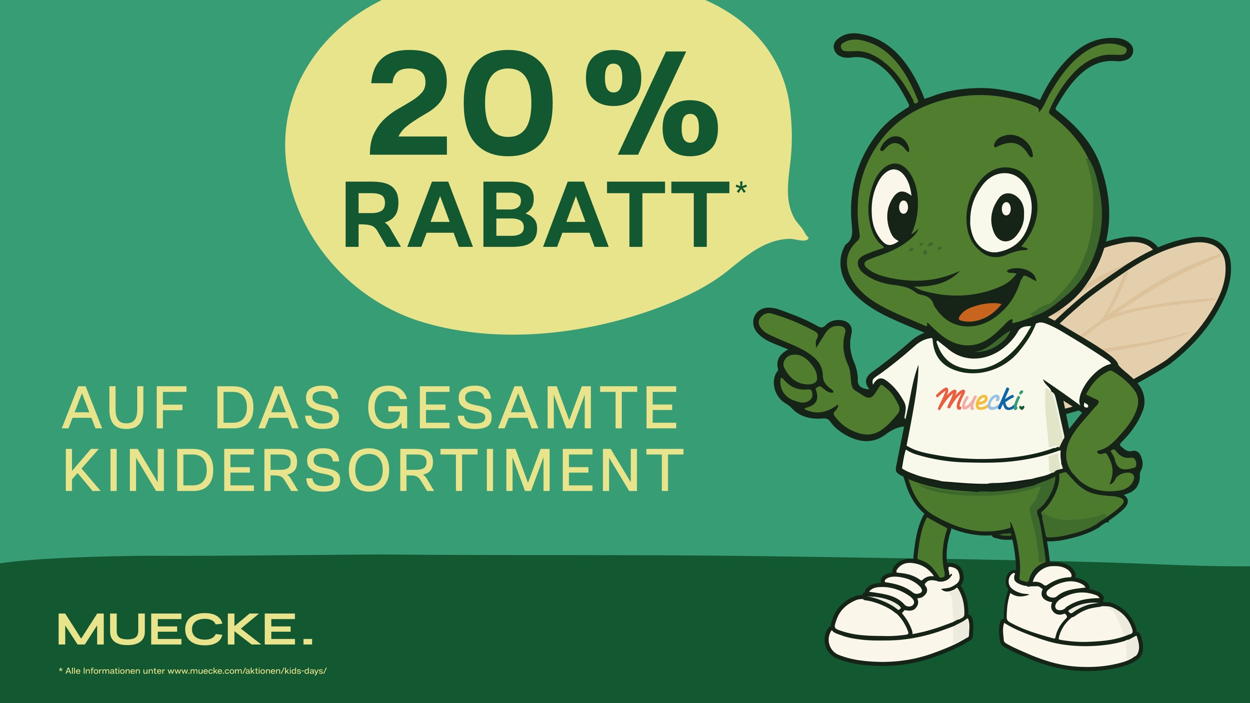 Kids Days: 20 % Rabatt auf das gesamte Kindersortiment