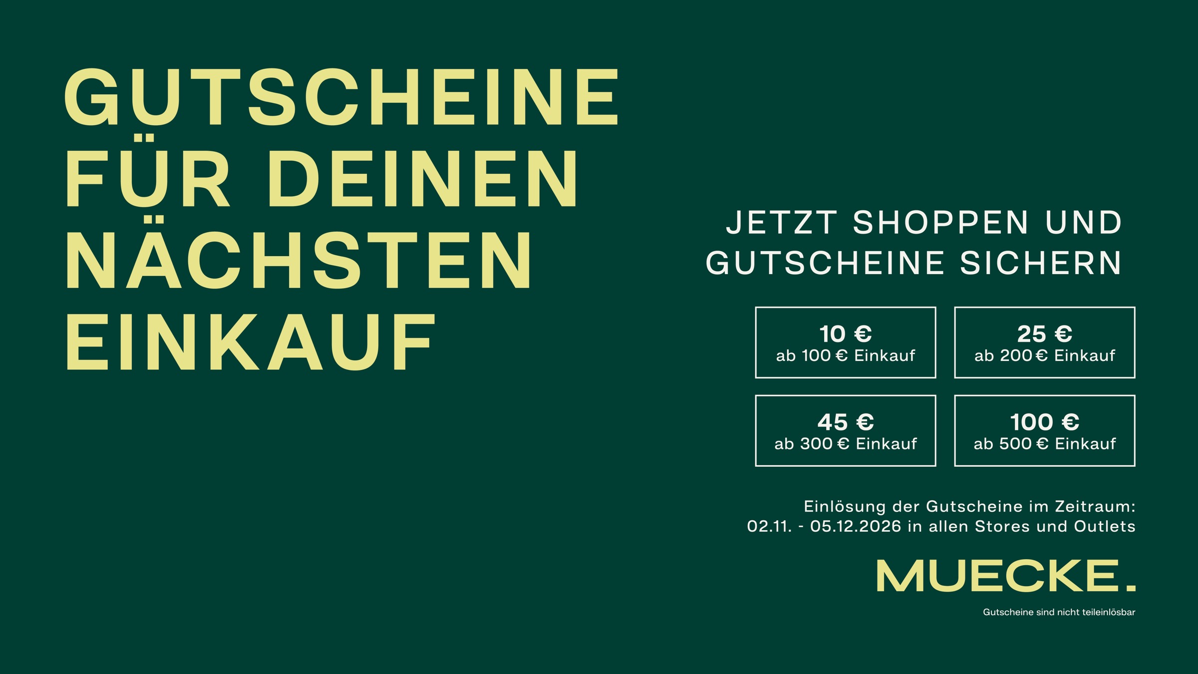 Gutscheine für Ihren nächsten Einkauf